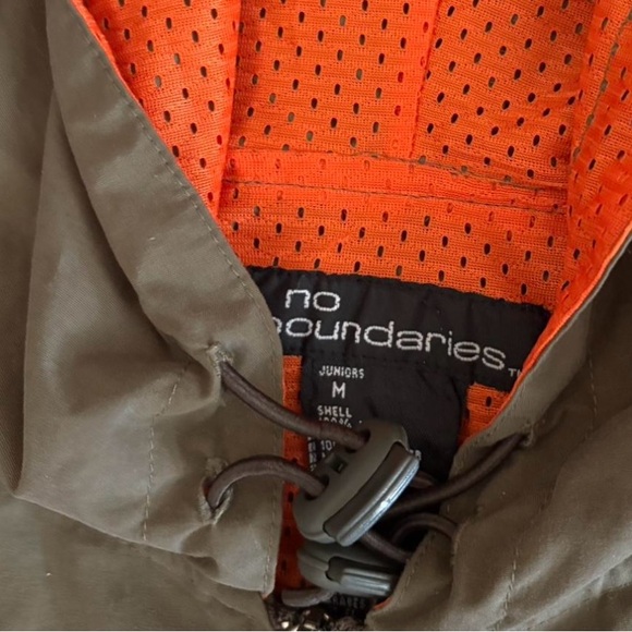 No Boundaries Olive Vest with Bright Orange Hood jeans not included - Picture 10 of 10